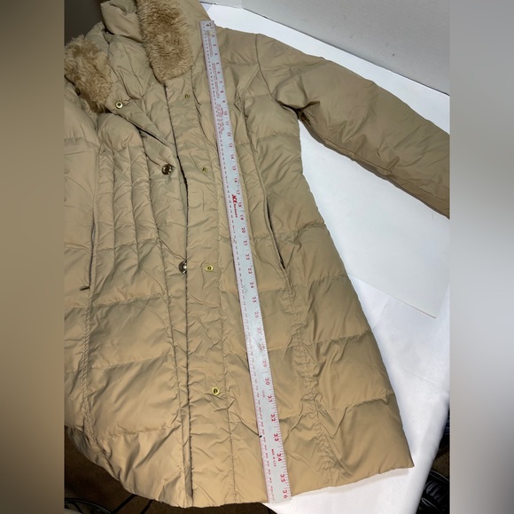 Larry Levine Down-Filled Coat with Faux Fur-Trimmed Hood - Picture 12 of 14